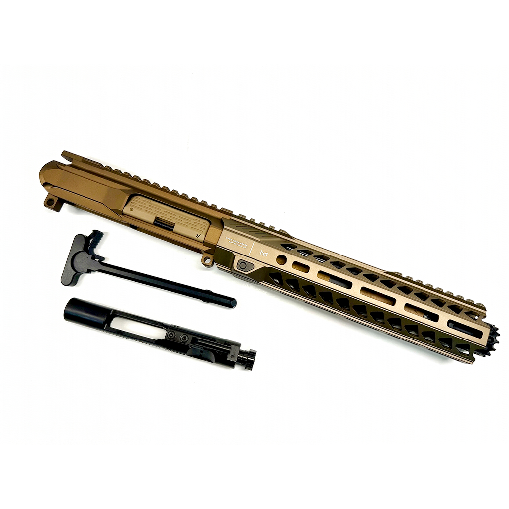 AR15 8.5 Inch Complete Pistol Upper 5.56 Nato Burnt Bronze Cerakote (Waffle) - Image 3